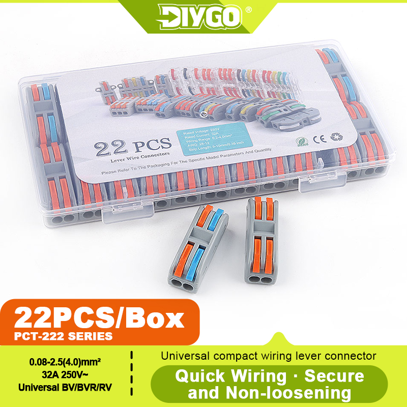 Push Fit Connector - DIY GO 22 connecteurs de câbles